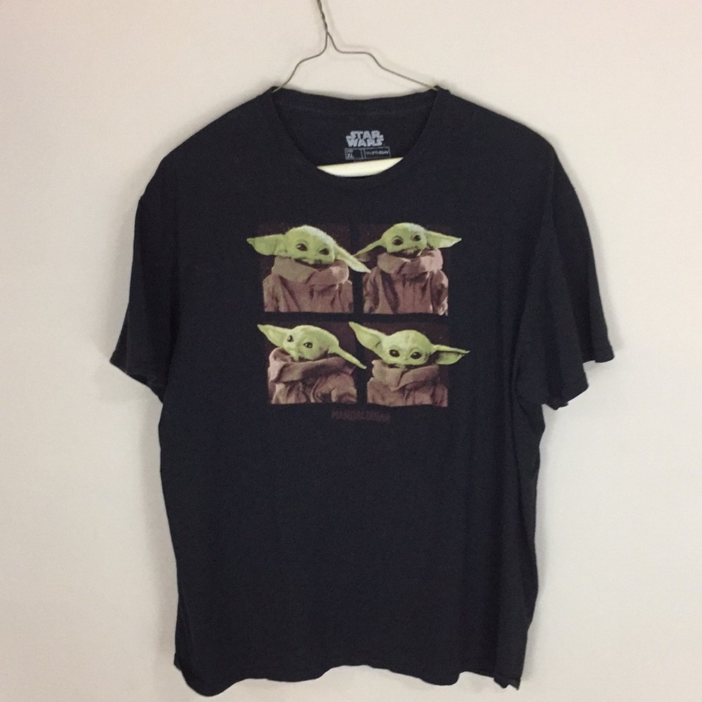 Star Wars Black Cotton T-shirt Size XL Mandalorian